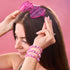 Bracelet Macaron en Verre Sirène Magenta | Argent